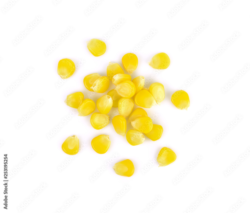 Corn on a white background