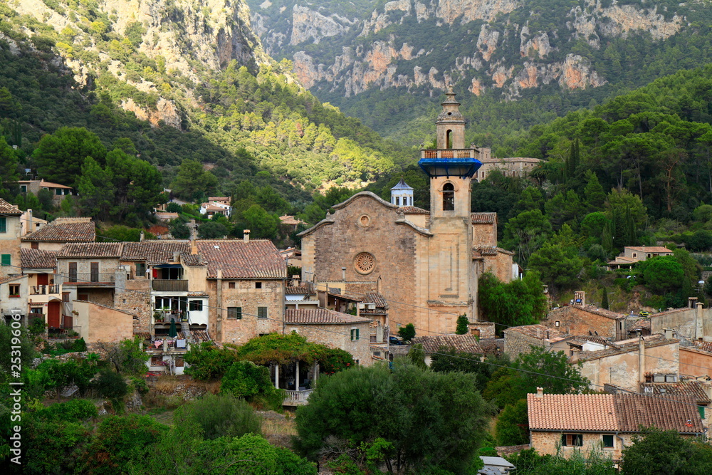 Parish Church of Sant Bartomeu in Valldemossa, Mallorca, Balearic Islands, Spain