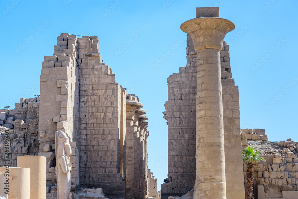 Ruins of the ancient Karnak temple. Luxor, Egypt