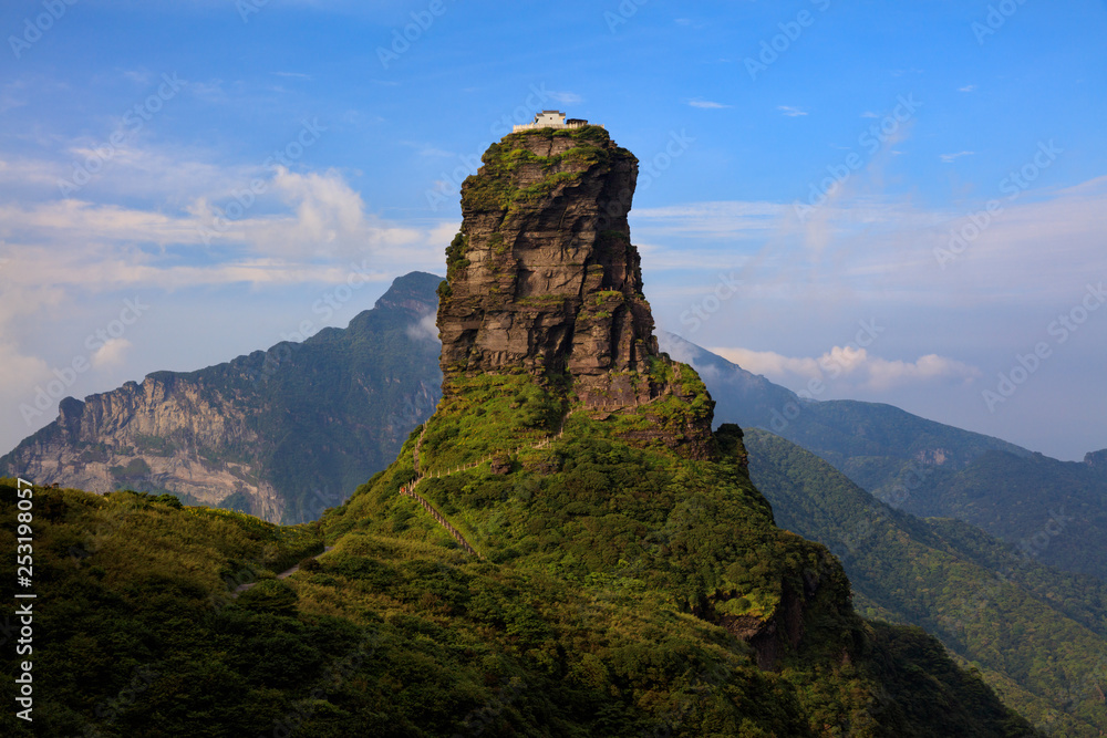 Fanjingshan, Mount Fanjing Nature Reserve - Sacred Mountain of Chinese Buddhism in Guizhou Province, China. UNESCO World Heritage List - China National Parks, Famous Mountain/National Attraction.