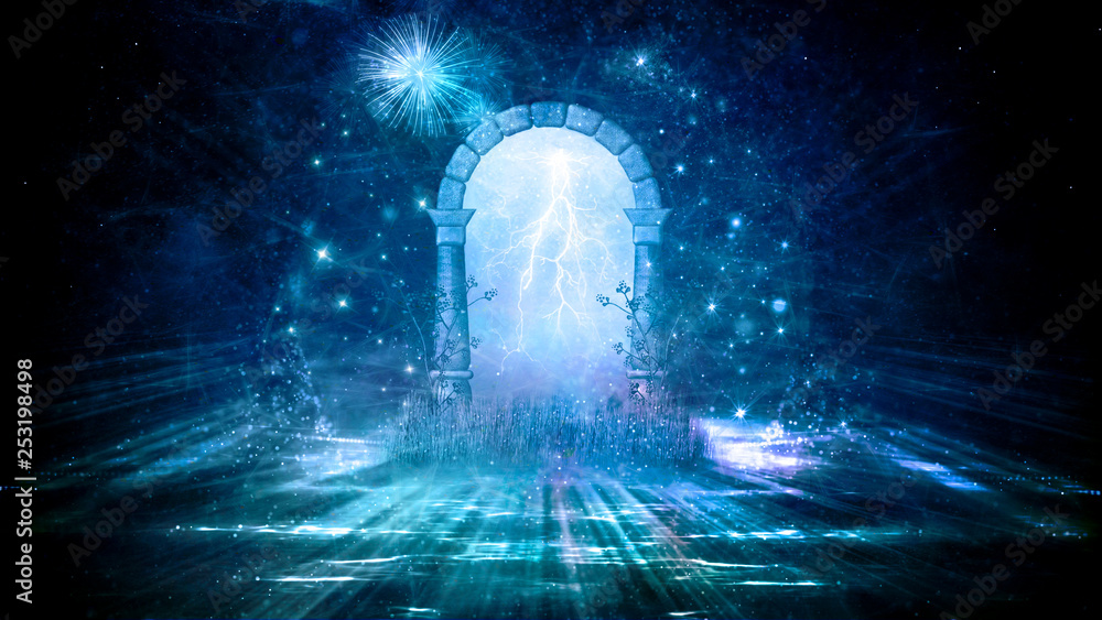 Colorful 3d Rendering Electrifying Artistic Gate That Leads To Another colorful-3d-rendering-electrifying-artistic-gate-that-leads-to-another