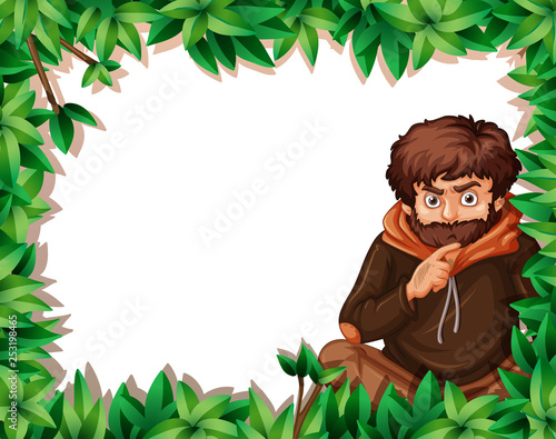 A hobo on nature border
