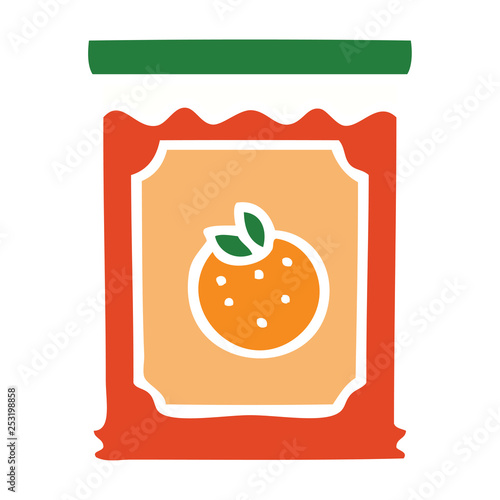 quirky hand drawn cartoon jar of marmalade