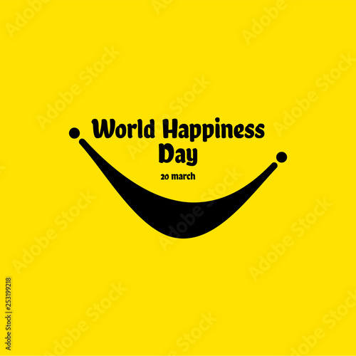 World Happiness Day Vector Template Design Illustration