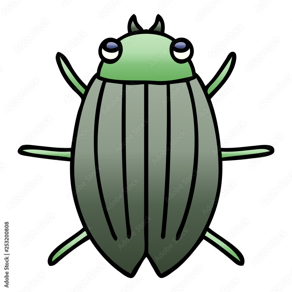 quirky gradient shaded cartoon beetle quirky gradient shaded cartoon beetle