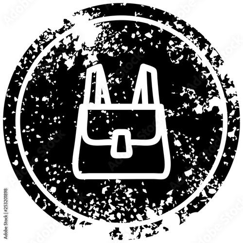 school satchel distressed icon