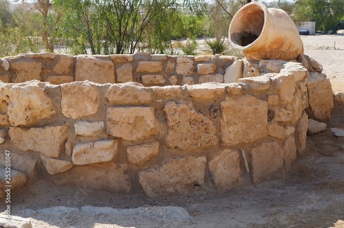Biblical Tamar park, Arava, South Israel. Ancient well from Muslim period photo