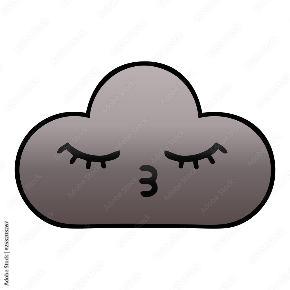 gradient shaded cartoon storm cloud gradient shaded cartoon storm cloud