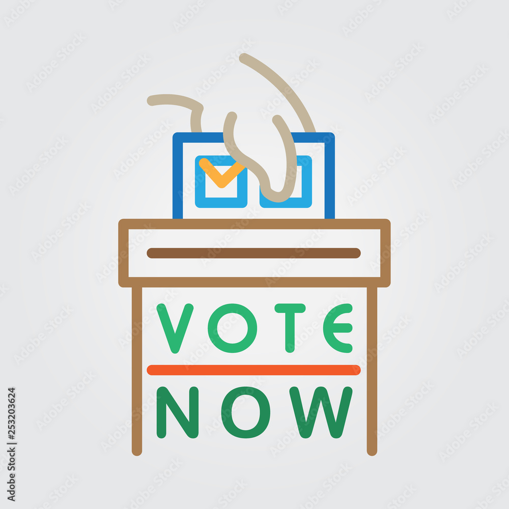Obraz premium Voting icon vector illustration