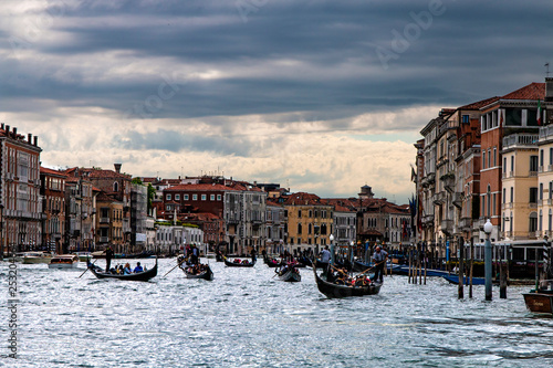 The bustling water city of Venice, Italy