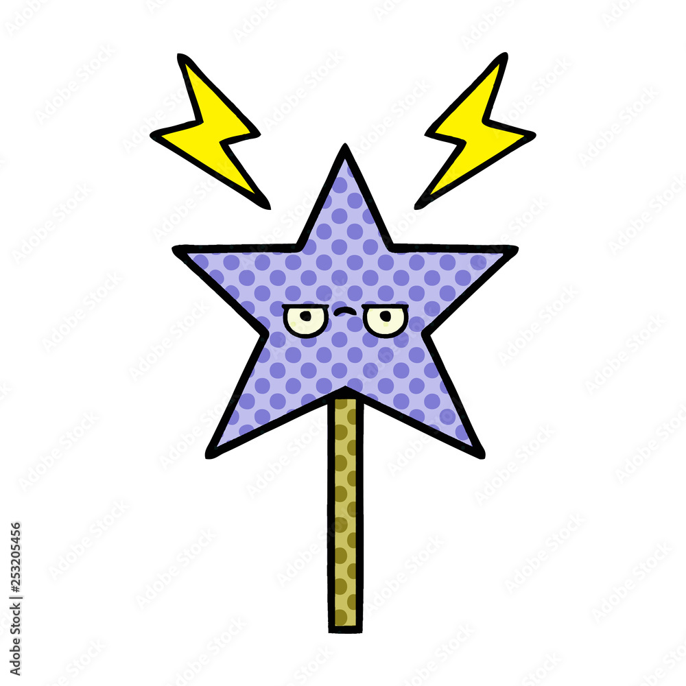 comic book style cartoon magic wand comic book style cartoon magic wand