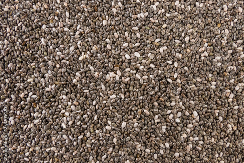 chia seeds background. Natural seasoning texture. Natural spices and food ingredients.