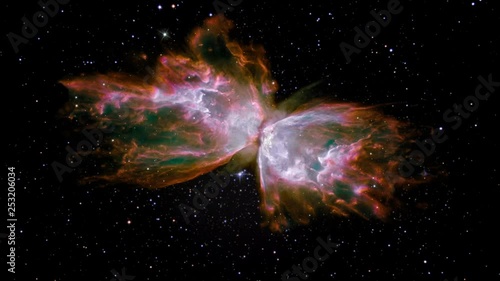 Beautiful Nebula Slowly Spinning and Approaching 