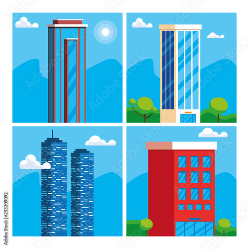 buildings construction cityscape scene