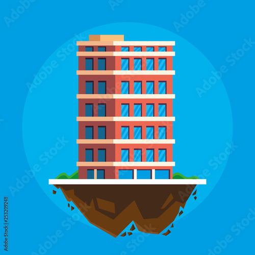 building in terrain scene