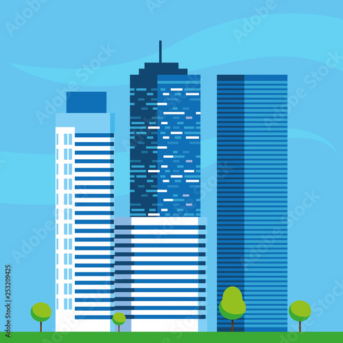 buildings construction cityscape scene