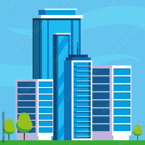 buildings construction cityscape scene