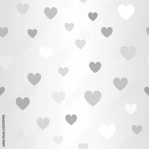 Glowing heart pattern. Seamless vector