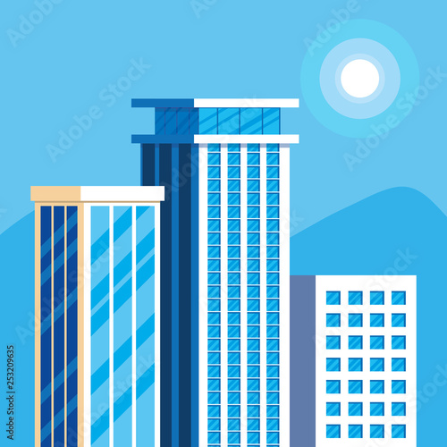 buildings construction cityscape scene