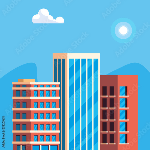 buildings construction cityscape scene