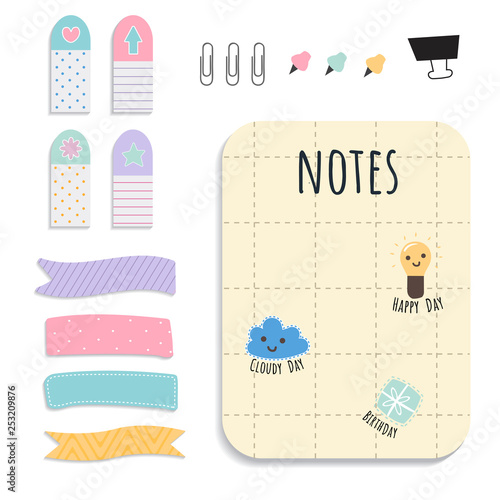 Colorful stationery set