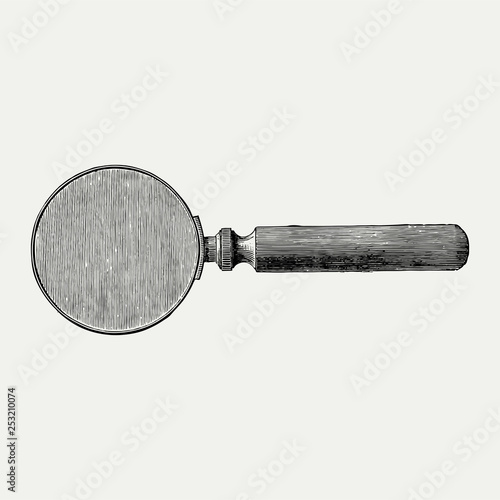 Magnifying glass in vintage style