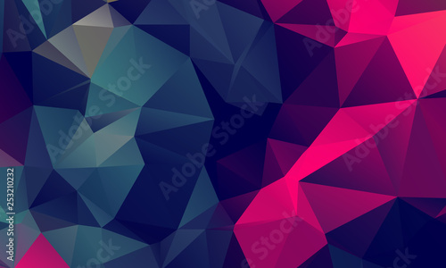 Abstract Color Polygon Background Design, Abstract Geometric Origami Style With Gradient