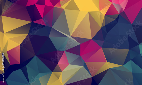 Abstract Color Polygon Background Design, Abstract Geometric Origami Style With Gradient