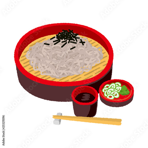 ざるそばのイラスト