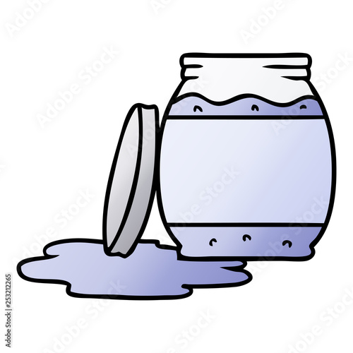 gradient cartoon doodle of a strawberry jam