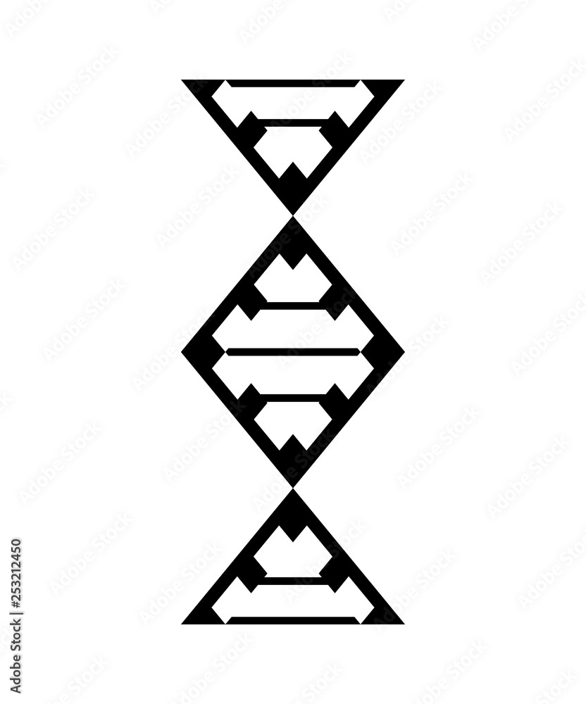 Abstract DNA strand symbol. Isolated on white background. Vector concept illustration. Abstract DNA strand symbol. Isolated on white background. Vector concept illustration.