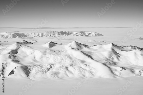 The Transantarctic Mountains and the Ross Ice Shelf photo
