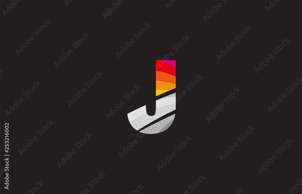 Design of alphabet letter logo with red grey color Design of alphabet letter logo with red grey color