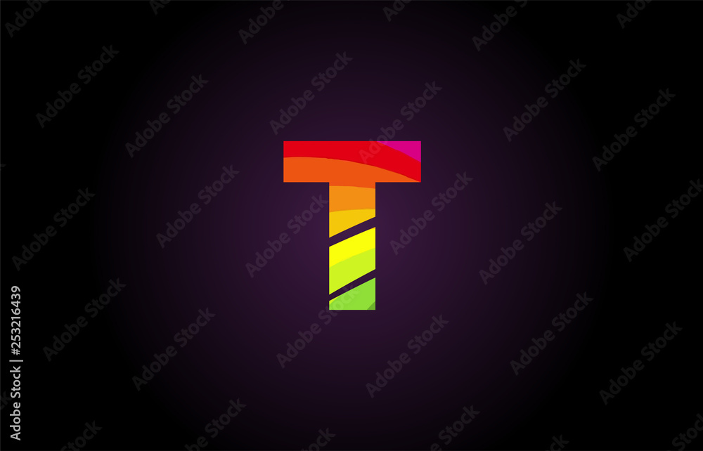 Design of alphabet letter logo with red green color Design of alphabet letter logo with red green color