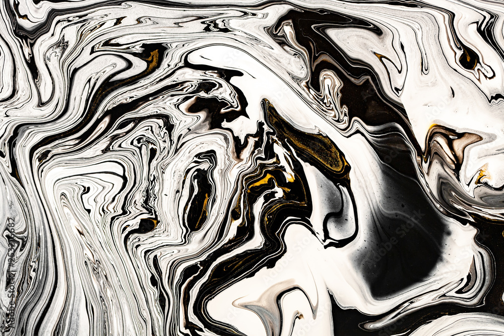 Black, white marble texture with golden lots of bold contrasting veining. Applicable for create surface marbled effect. Design for packaging, brochure, poster, wallpaper, textile, decor interior. Black, white marble texture with golden lots of bold contrasting veining. Applicable for create surface marbled effect. Design for packaging, brochure, poster, wallpaper, textile, decor interior.