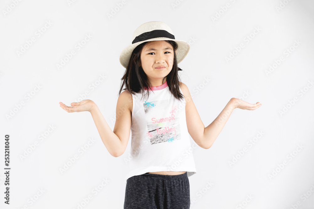 Portrait of young cute asian teenage with smile face.