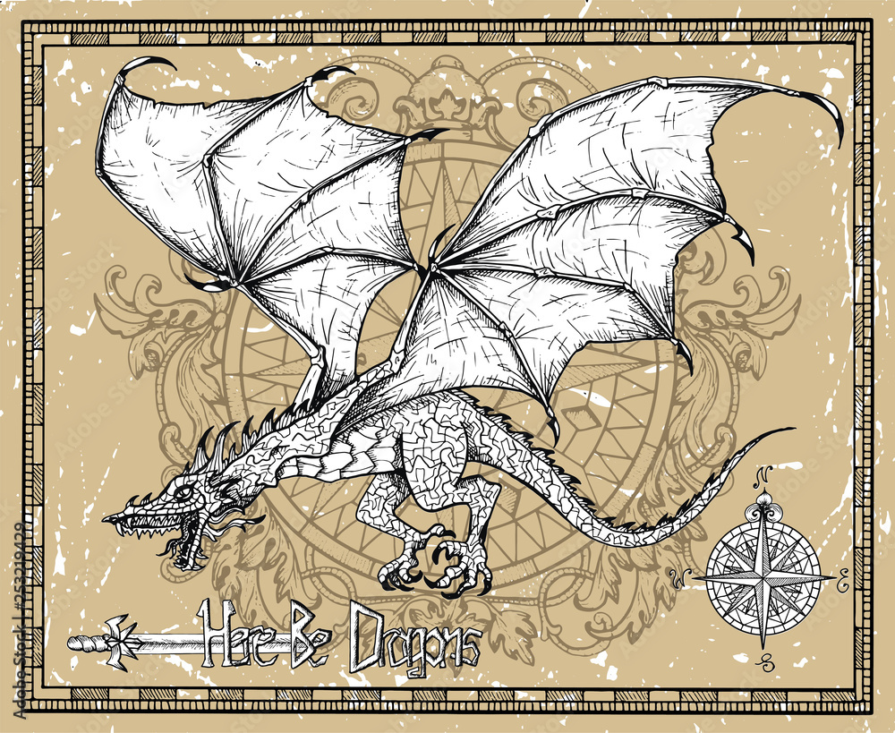 fire breathing dragon drawing - Clip Art Library