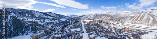 Avon Colorado USA Winter Panoramic View Ski Resort Town Snowy Mountain Peaks photo