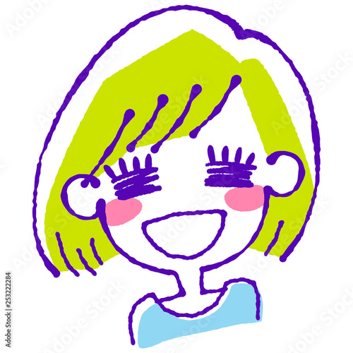 ハッピーな女の子のイラスト