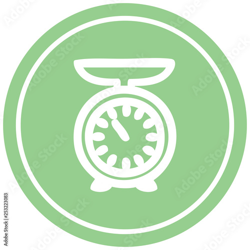 weighing scales circular icon