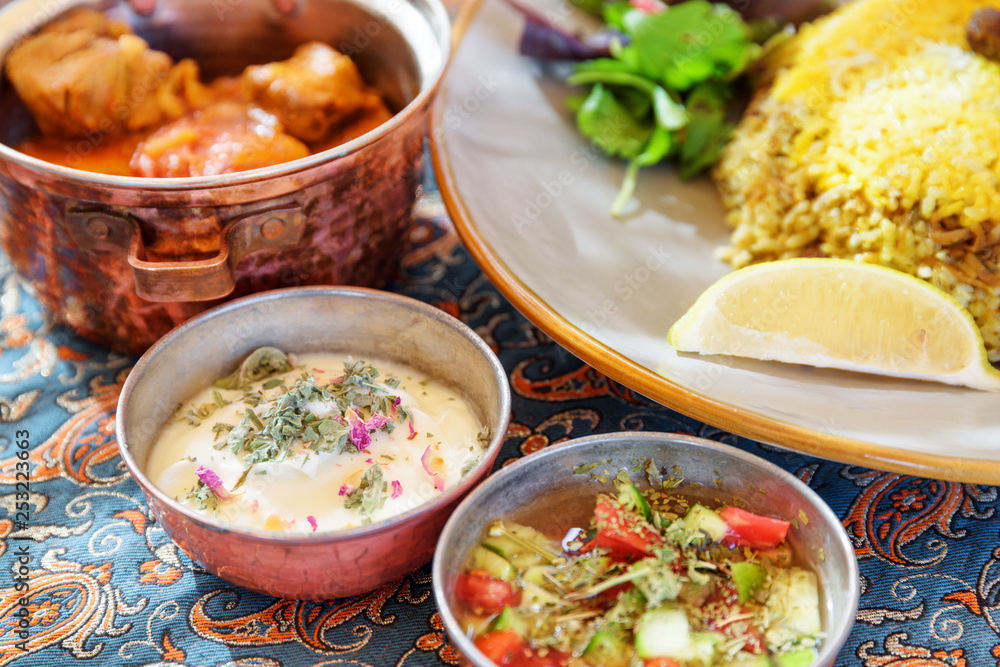 Iranian dishes and snacks. Traditional Persian cuisine Iranian dishes and snacks. Traditional Persian cuisine