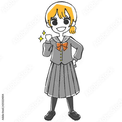 女子高生のイラスト