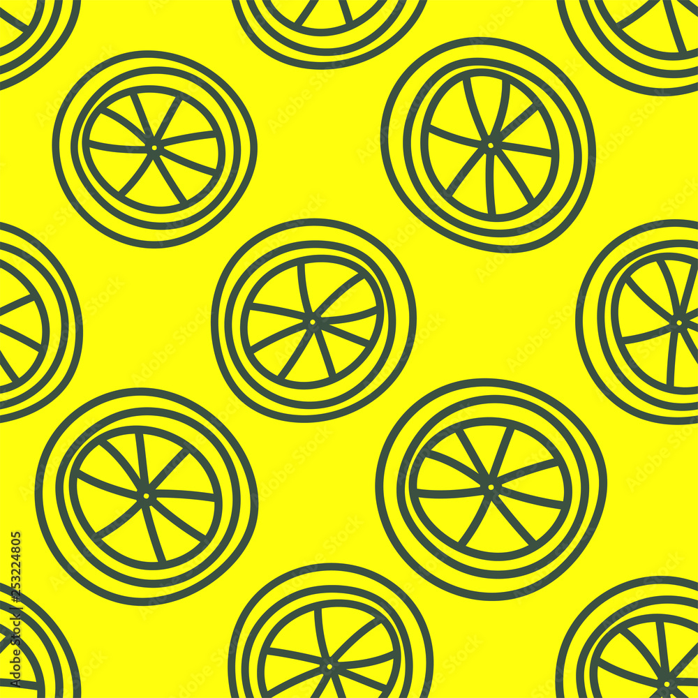 Lemon slice seamless pattern. Hand drawn fresh fruit. Vector sketch background. Color doodle wallpaper. Exotic tropical yellow print Lemon slice seamless pattern. Hand drawn fresh fruit. Vector sketch background. Color doodle wallpaper. Exotic tropical yellow print