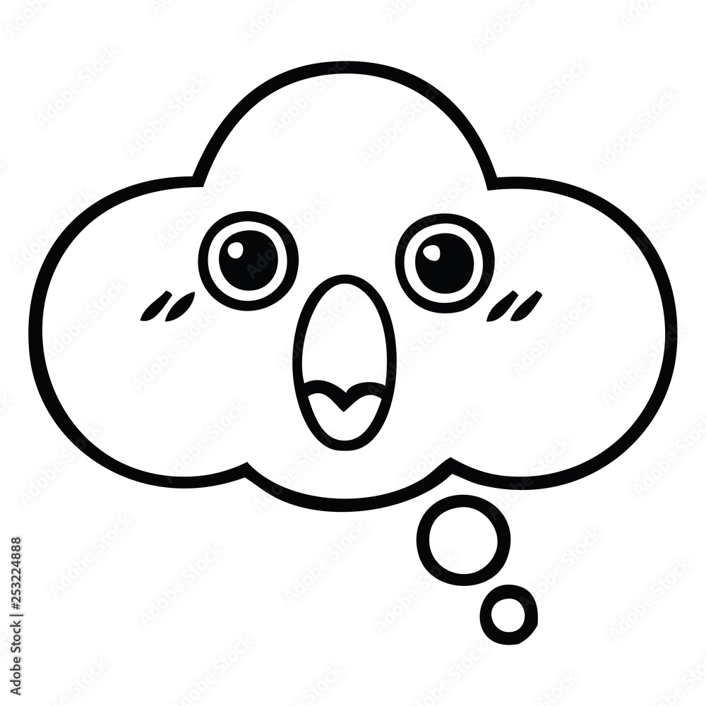 line drawing cartoon thought bubble line drawing cartoon thought bubble