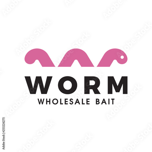 Worm Wholesale bait logo design inspiration