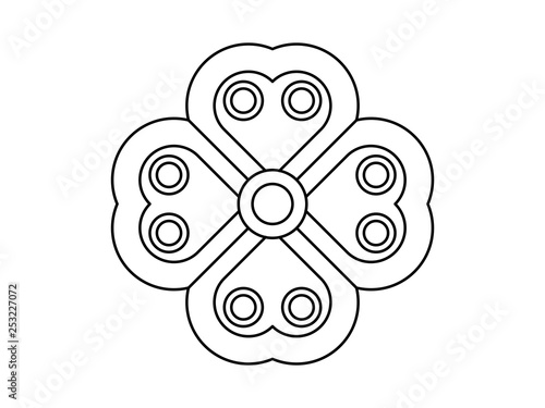 Flower decorative ornament spinner illustration vector
