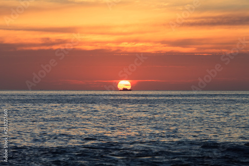 sunset over the sea