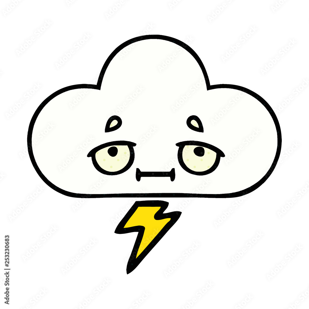 comic book style cartoon thunder cloud comic book style cartoon thunder cloud
