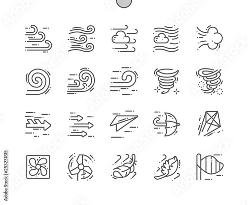 Wind Well-crafted Pixel Perfect Vector Thin Line Icons 30 2x Grid for Web Graphics and Apps. Simple Minimal Pictogram
