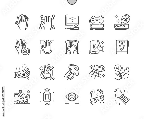 Contactless control Well-crafted Pixel Perfect Vector Thin Line Icons 30 2x Grid for Web Graphics and Apps. Simple Minimal Pictogram